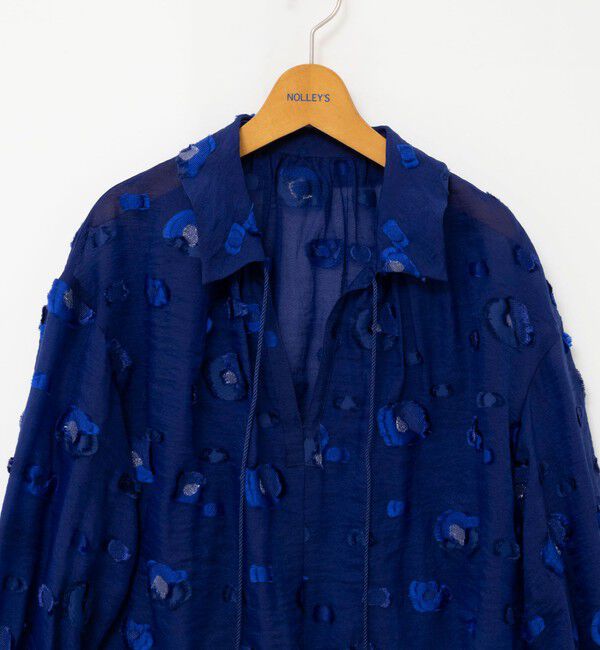 NOLLEY'S「《セットアップ対応》【KIRYU】MIXウォッシャブルフラワー柄ジャガードブラウス」|シャツ・ブラウス|