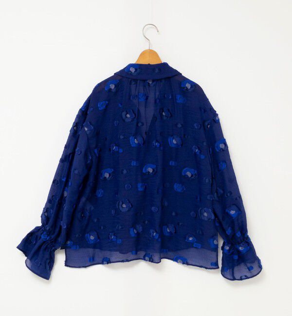 NOLLEY'S「《セットアップ対応》【KIRYU】MIXウォッシャブルフラワー柄ジャガードブラウス」|シャツ・ブラウス|