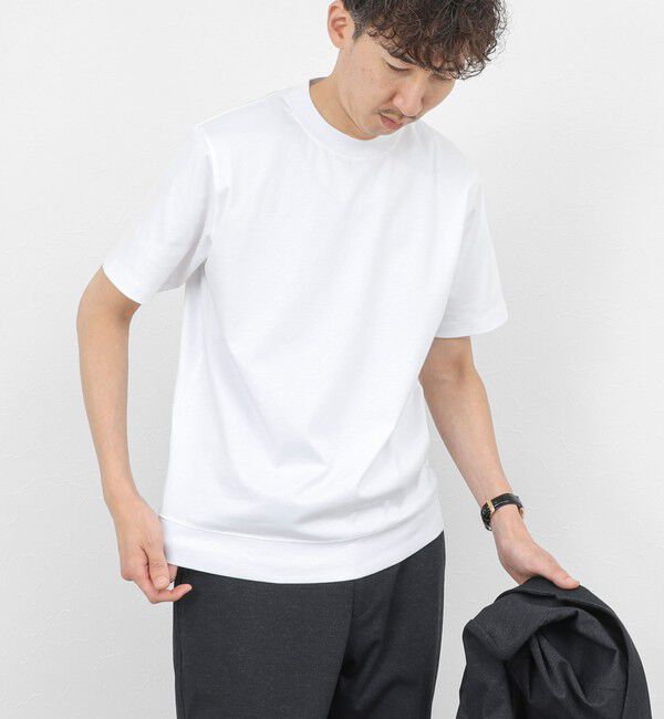 NOLLEY'S goodman「《ビジカジ対応》シルケットスムース クルーネックドレスTシャツ 26SS」|Tシャツ・カットソー|