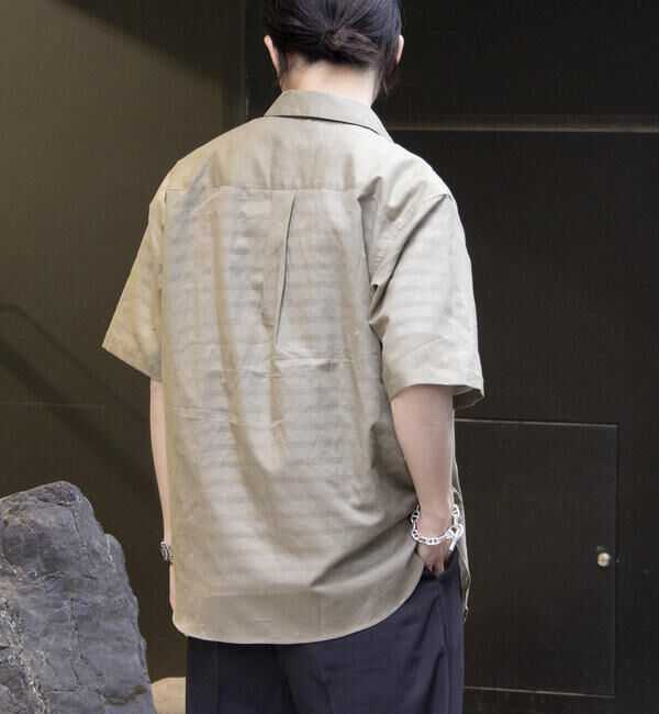 GLOSTER「【GLOSTER/グロスター】コットンリネン 半袖シャツ レギュラーカラー 綿麻」|シャツ・ブラウス|