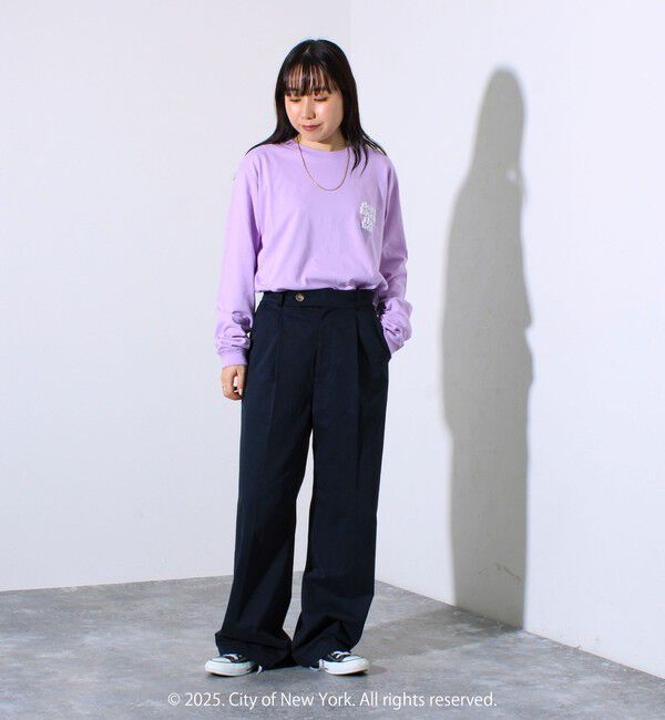 GLOSTER「【GOOD ROCK SPEED】NYC 発砲プリント ロングスリーブTシャツ ロンT」|Tシャツ・カットソー|