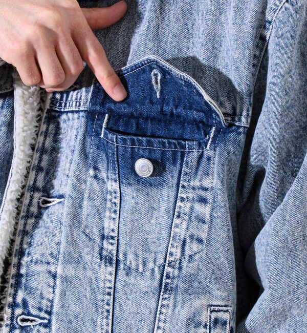 GLOSTER「デニムストームライダース 裏ボア デニムジャケット」|デニムジャケット|