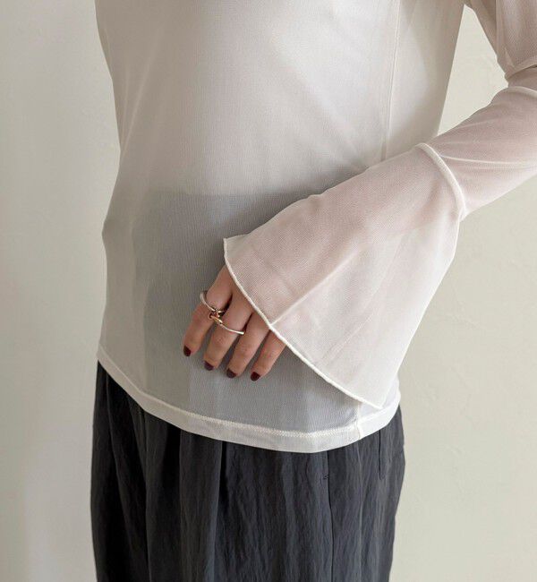 fredy emue「フレアスリーブシアーチュールプルオーバー」|Tシャツ・カットソー|