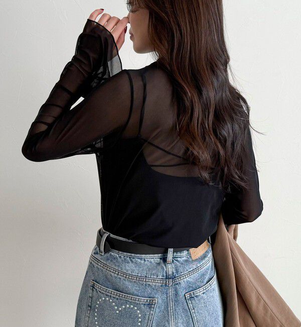 fredy emue「フレアスリーブシアーチュールプルオーバー」|Tシャツ・カットソー|