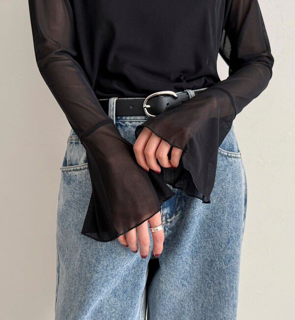 fredy emue「フレアスリーブシアーチュールプルオーバー」|Tシャツ・カットソー|