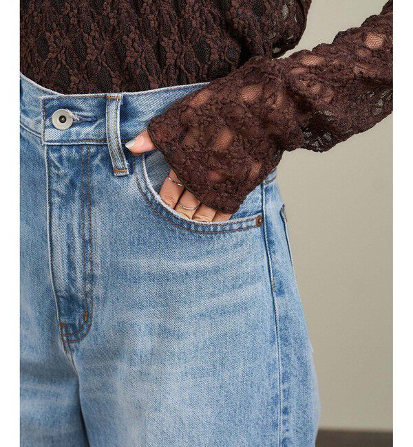 SALON adam et rope'「USAコットンセンタープレスバギーデニム［セットアップ対応］」|デニム|