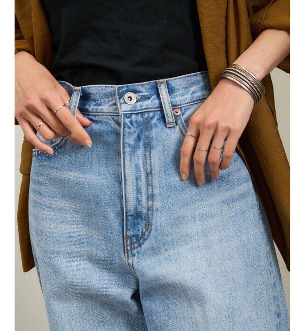 SALON adam et rope'「USAコットンセンタープレスバギーデニム［セットアップ対応］」|デニム|