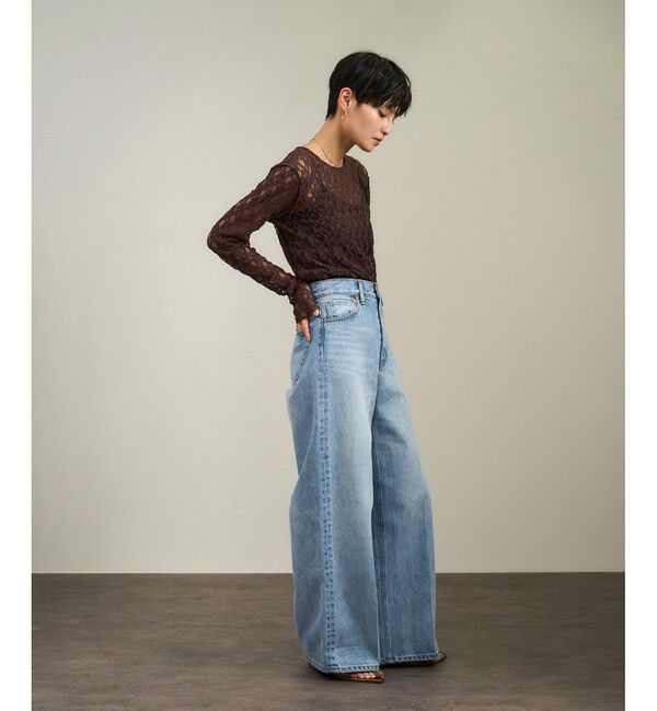 SALON adam et rope'「USAコットンセンタープレスバギーデニム［セットアップ対応］」|デニム|