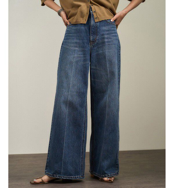 SALON adam et rope'「USAコットンセンタープレスバギーデニム［セットアップ対応］」|デニム|ブルー系(47)