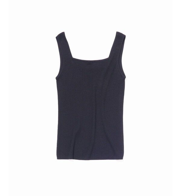 ROPE「【スキンニット】シルク100％タンクトップ/洗える」|タンクトップ|ブラック(01)
