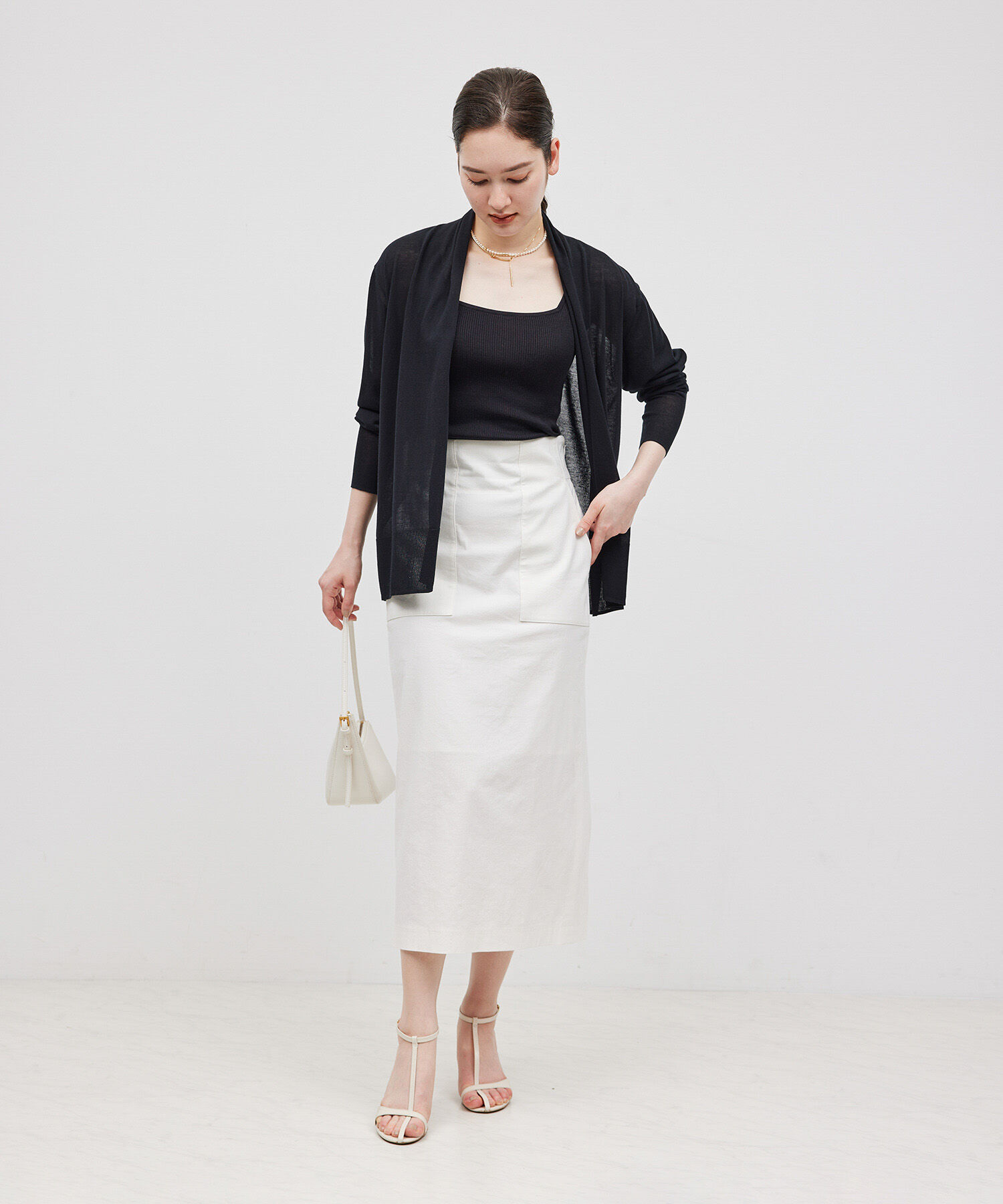 ROPE「【スキンニット】シルク100％タンクトップ/洗える」|タンクトップ|