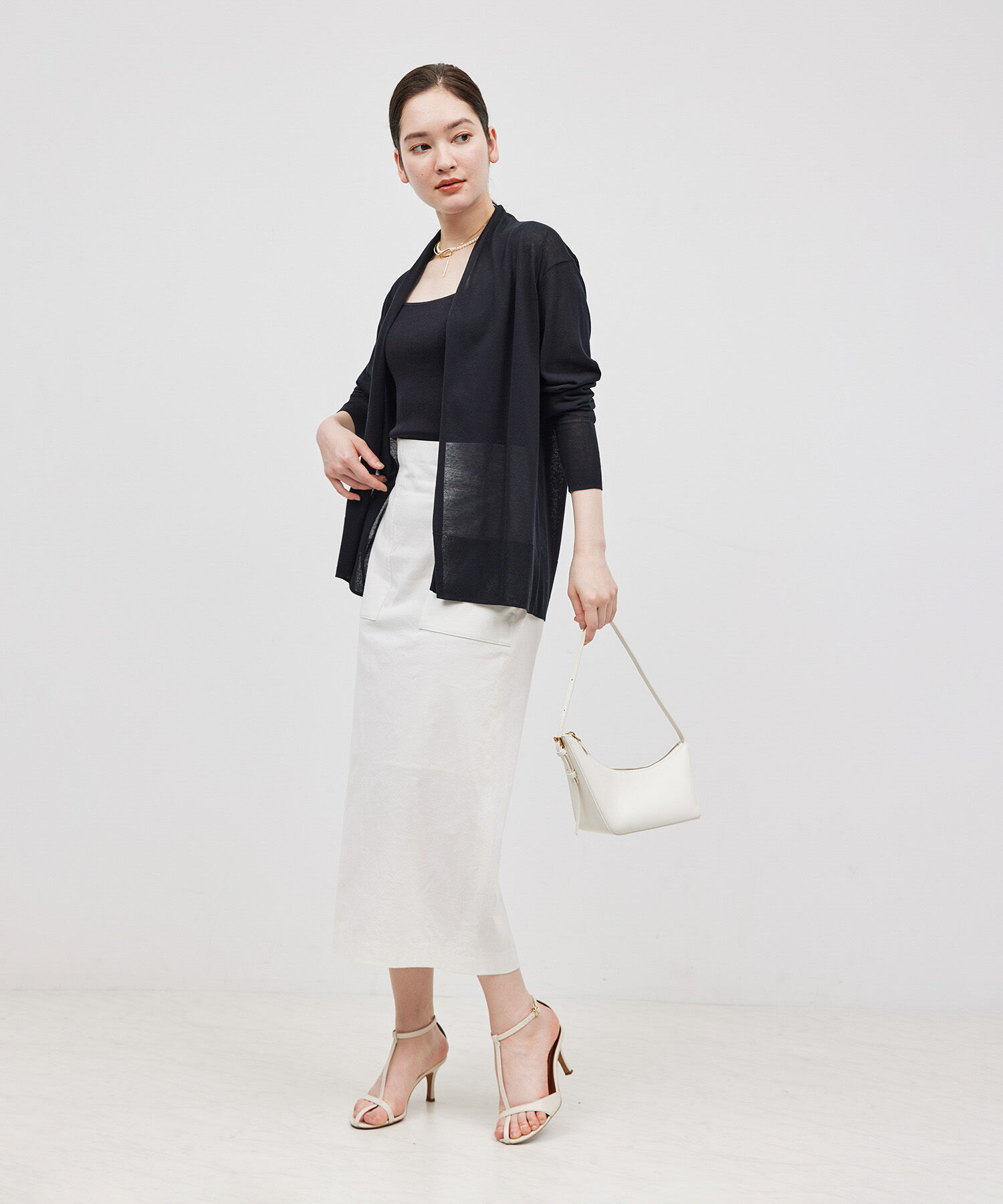 ROPE「【スキンニット】シルク100％タンクトップ/洗える」|タンクトップ|