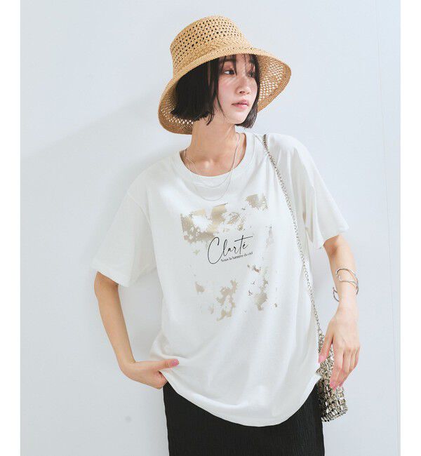 VIS「【接触冷感】箔グラフィックアートTシャツ」|Tシャツ・カットソー|
