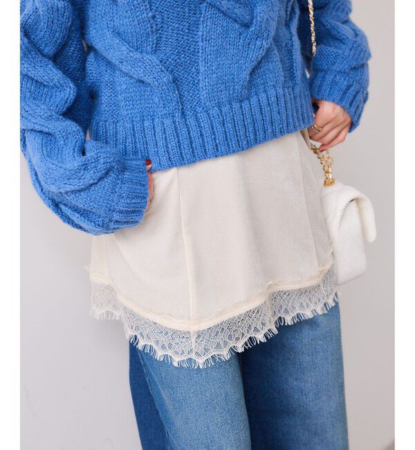 VIS「ベロアレースキャミチュニック」|チュニック|