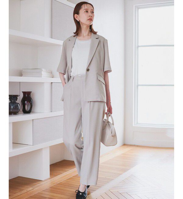 Rope&rsquo;Picnic「【吸水速乾・防シワ】エフォートレスリラックススティックパンツ/通勤・セットアップ対応」|チノ|