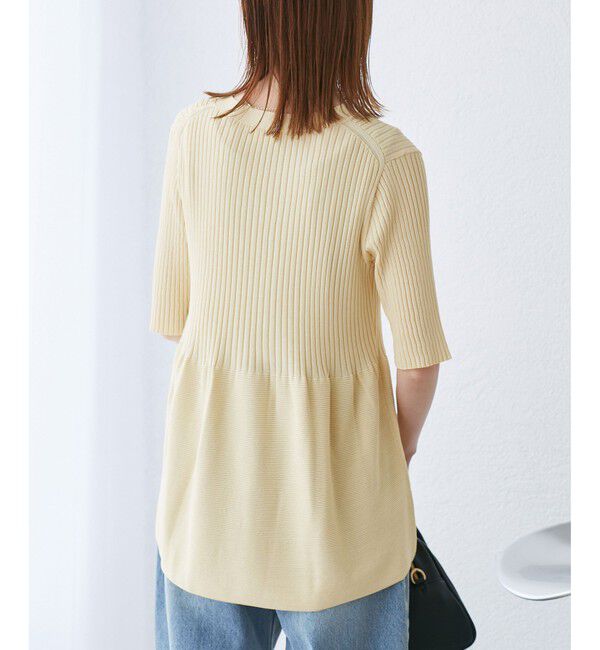 Rope&rsquo;Picnic「5分袖ペプラムカーディガン」|カーディガン|