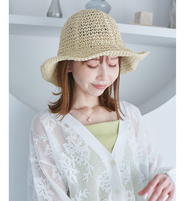 ROPE PICNIC PASSAGE「ライン編みペーパーハット」|ハット|