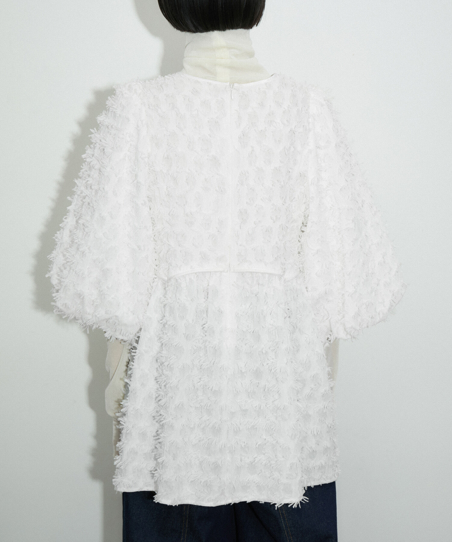 ADAM ET ROPE'「ジャガードペプラムブラウス」|シャツ・ブラウス|