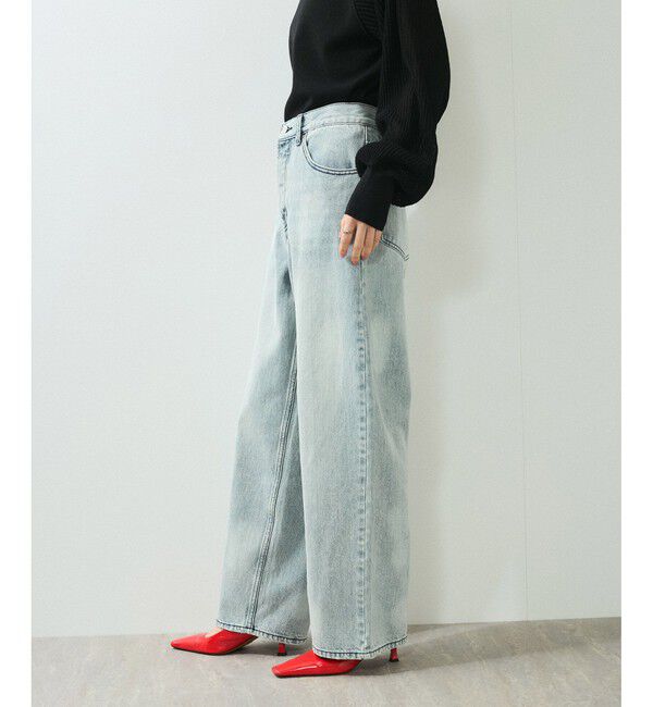 ADAM ET ROPE'「【WEB限定】ワイドストレートデニムパンツ」|デニム|