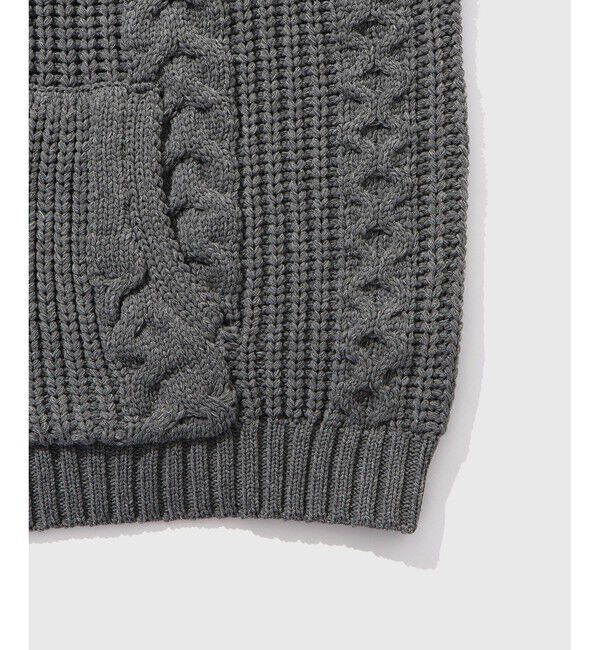 ADAM ET ROPE'「【WEB限定】ボリュームケーブル ニット パーカー / ロングシーズン着用可能 / 超軽量 / ユニセックス」|パーカー|