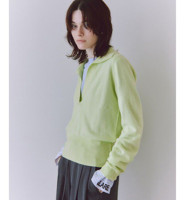 ADAM ET ROPE'「カシミヤポロニット」|ニット・セーター|