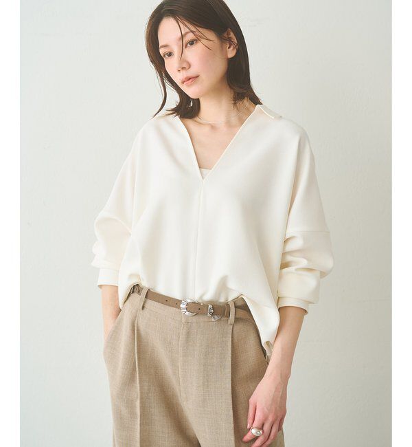  「スキッパージョーゼットブラウス」|シャツ・ブラウス|