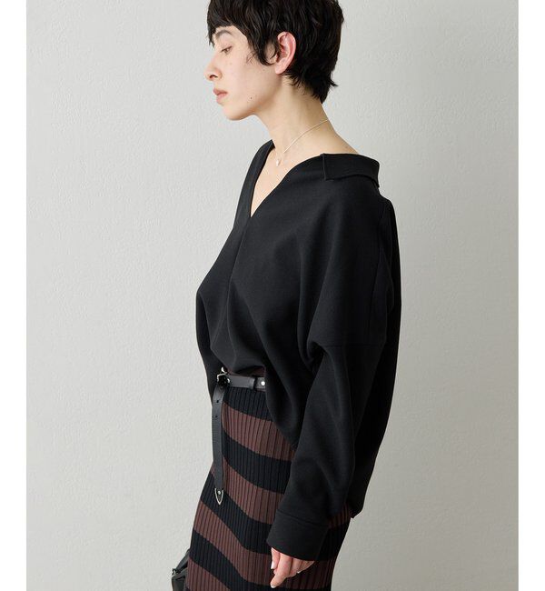  「スキッパージョーゼットブラウス」|シャツ・ブラウス|