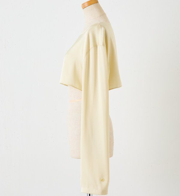  「【CEPIE./セピエ】サテンクロップドブラウス」|シャツ・ブラウス|