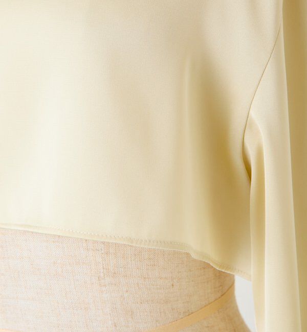  「【CEPIE./セピエ】サテンクロップドブラウス」|シャツ・ブラウス|