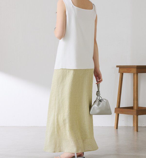  「ドライコットンノースリーブニット」|ニット・セーター|