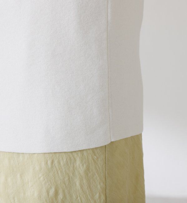  「ドライコットンノースリーブニット」|ニット・セーター|