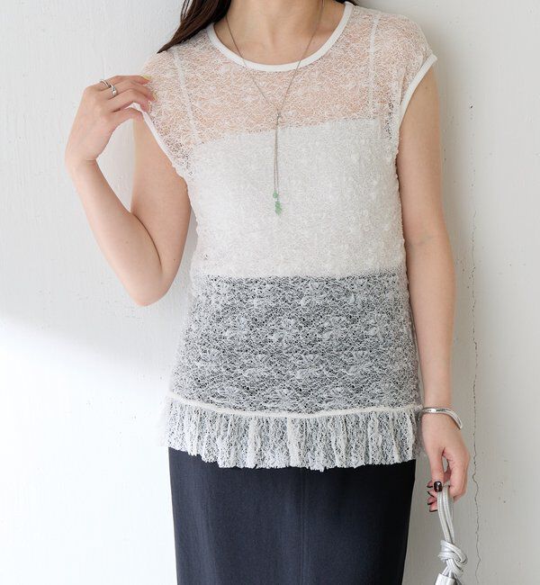  「レースフレンチカットソー」|Tシャツ・カットソー|