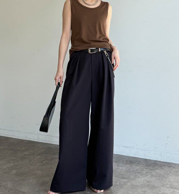  「透けないタックパンツ」|チノ|