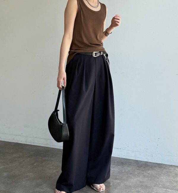  「透けないタックパンツ」|チノ|