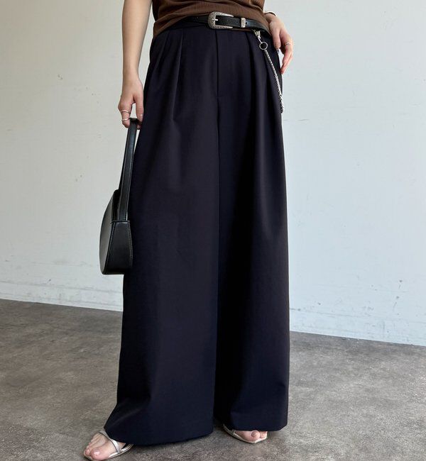  「透けないタックパンツ」|チノ|