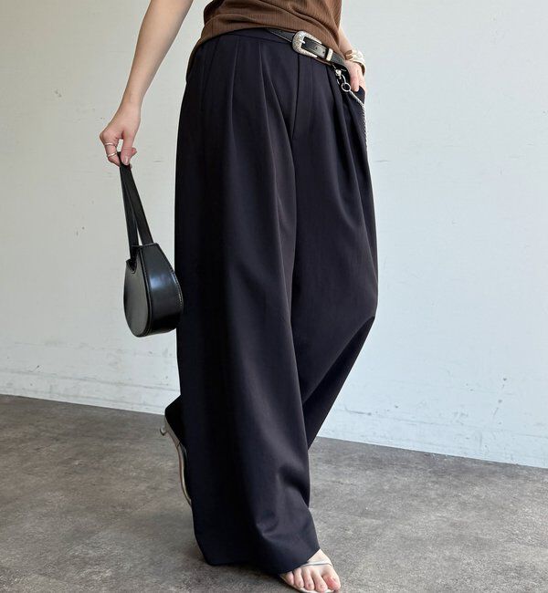  「透けないタックパンツ」|チノ|