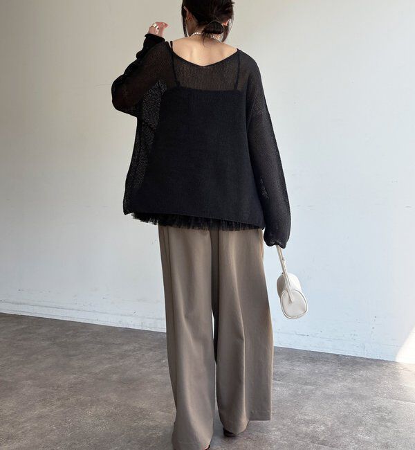  「透けないタックパンツ」|チノ|