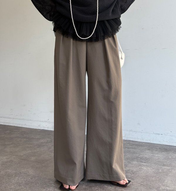  「透けないタックパンツ」|チノ|