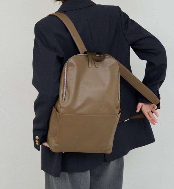  「【累計販売7000点以上！】【WEB限定】レザーバックパック」|リュック|モカ