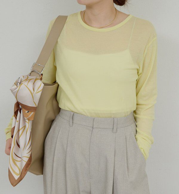 La nature linge「【La nature linge】NEWロングスリーブTシャツ」|Tシャツ・カットソー|レモンイエロー