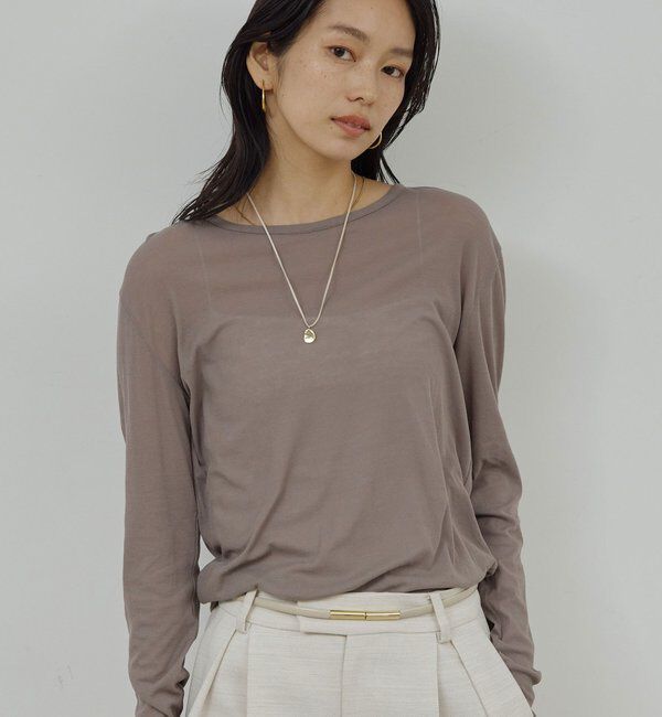 La nature linge「【La nature linge】NEWロングスリーブTシャツ」|Tシャツ・カットソー|モカ