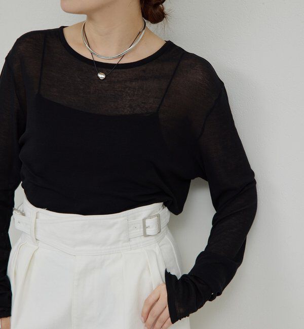 La nature linge「【La nature linge】NEWロングスリーブTシャツ」|Tシャツ・カットソー|ブラック