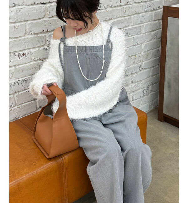  「【サイズ展開あり/長さ調整可能】デニムサロペット」|チノ|