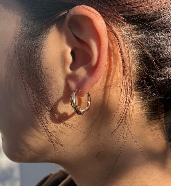  「〈GOLDY/ゴールディ〉ノットフープピアス」|リング|