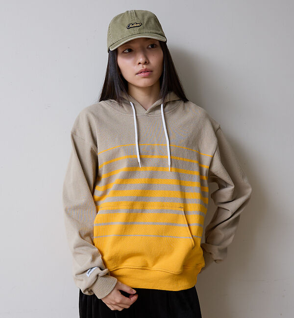 ABAHOUSE「BARBARIAN 12ozHEAVY WEIGHTパーカー/ボーダー/ユニセッ」|パーカー|ベージュ系その他1