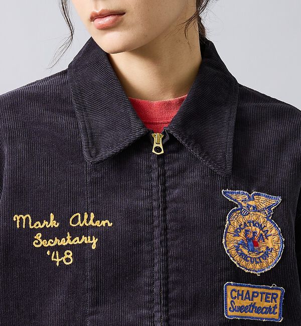 ABAHOUSE「【THRIFTY LOOK スリフティルック】 FFA JACKET/ファーマー」|ブルゾン・スタジャン|