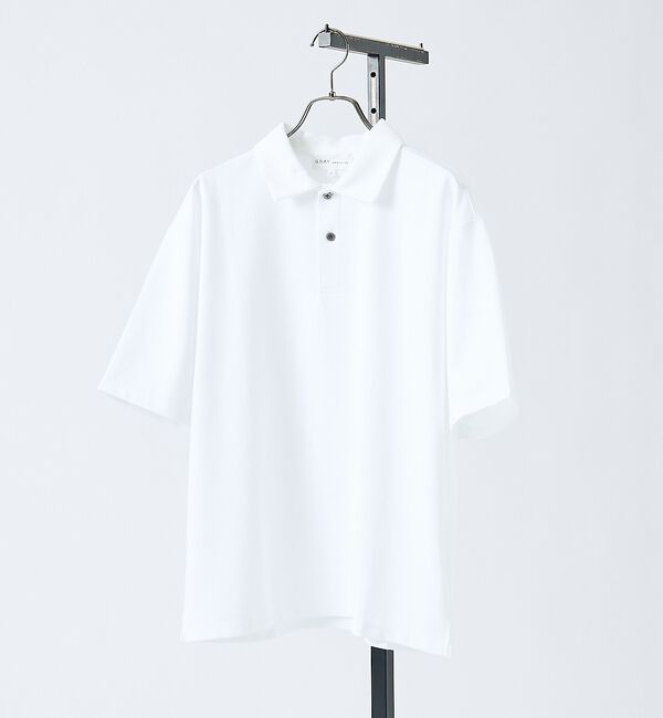 ABAHOUSE「【抗菌防臭/UVカット】シルケットポンチ 半袖ポロシャツ【予約】」|ポロシャツ|ホワイト