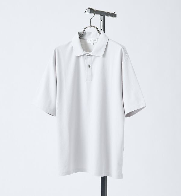 ABAHOUSE「【抗菌防臭/UVカット】シルケットポンチ 半袖ポロシャツ【予約】」|ポロシャツ|グレージュ