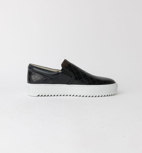 alfredoBANNISTER「【Margom社】厚底シャークソール 格子 レザー スリッポン スニーカー【予約」|スニーカー|