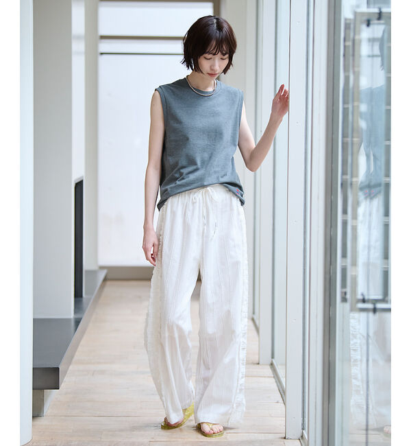 Rouge vif「【Le Melange/ル・メランジュ】カットドビー イージーパンツ / フリン」|その他|